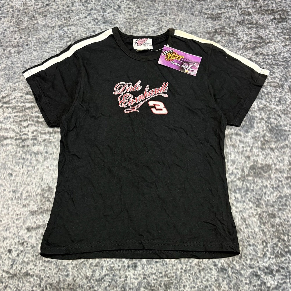 Vintage Dale Earnhardt Shirt Womens Large Black Winners Circle NASCAR Racing
